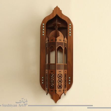 آویز دیواری چوبی طرح چهل پنجره سایز 2